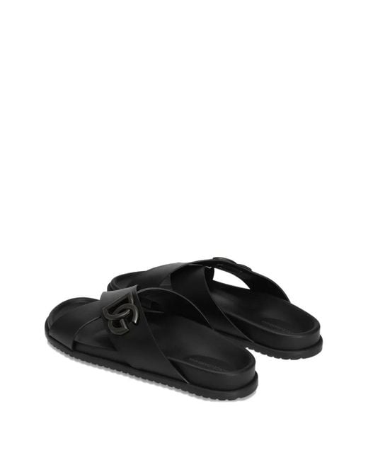 DG Logo Sandales Dolce & Gabbana pour homme en coloris Black