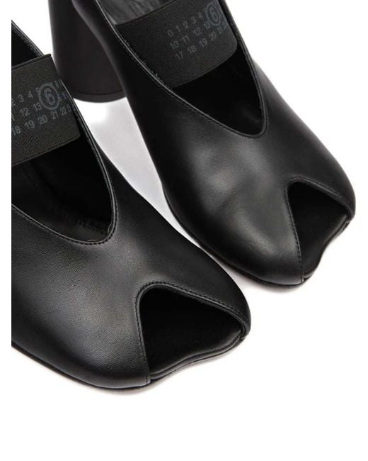 MM6 by Maison Margiela Black Slingback Sandals