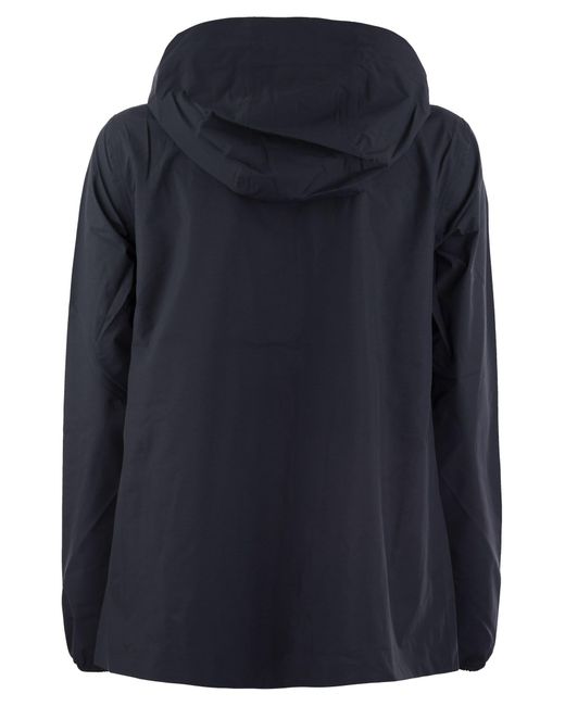 Way Marguerite Stretch Hooded Giacca di K-Way in Blue