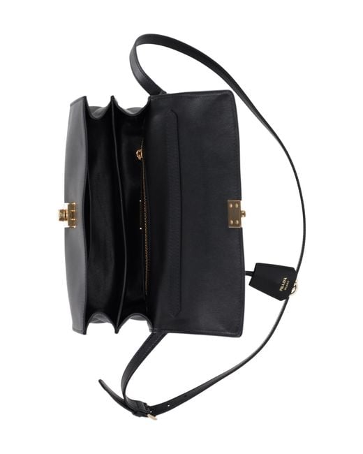 Prada Black Medium Leather Shoulder Bag