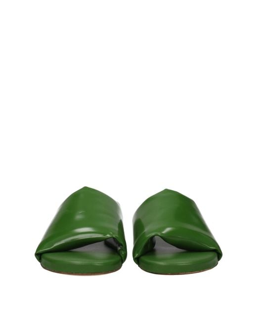 Bottega Veneta Green Sandals And Clogs/Chili Pepper Leather
