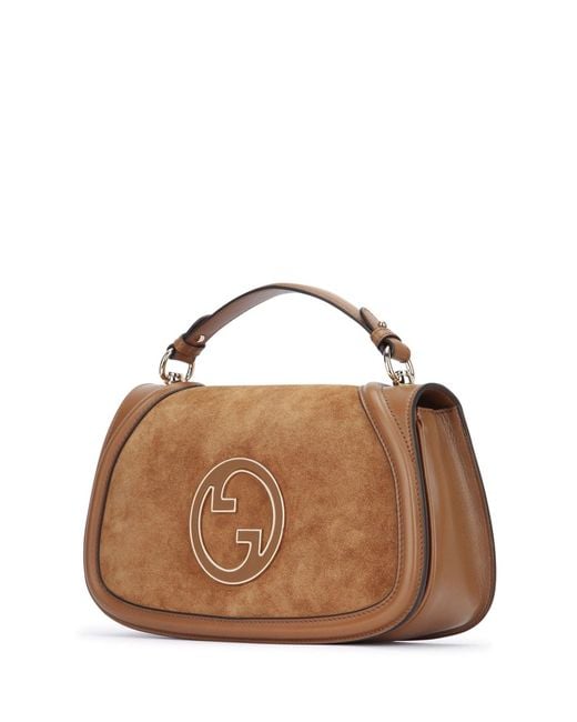 Gucci Brown Handbag G.Blondie Suede Dafne