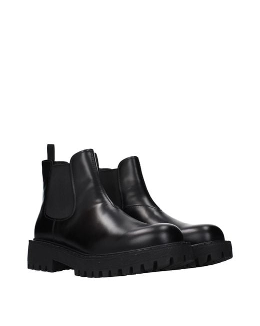 Prada Black Ankle Boots Leather