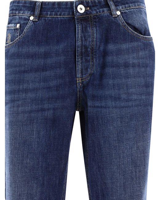 Jeans "Fit tradicionales" Brunello Cucinelli de hombre de color Blue