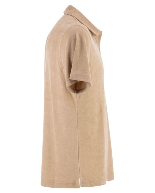 Mc2 Saint Barth Natural Cotton Terry Polo Shirt