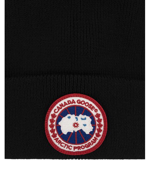 Canada Goose Black Arctic Disc - Wool Cap for men