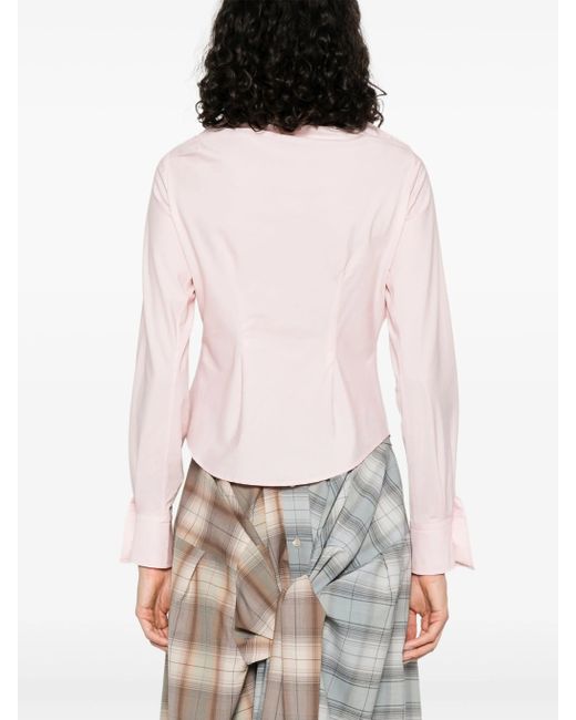 Vivienne Westwood Pink Hemd Mit Raffung