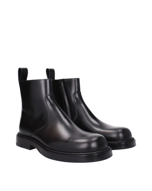 Bottega Veneta Black Leather Strut Ankle Boots for men