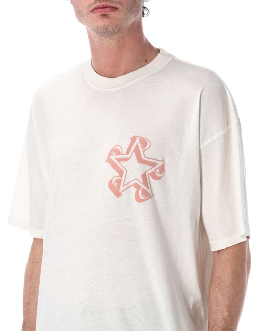 Represent White Initial Star T-Shirt for men