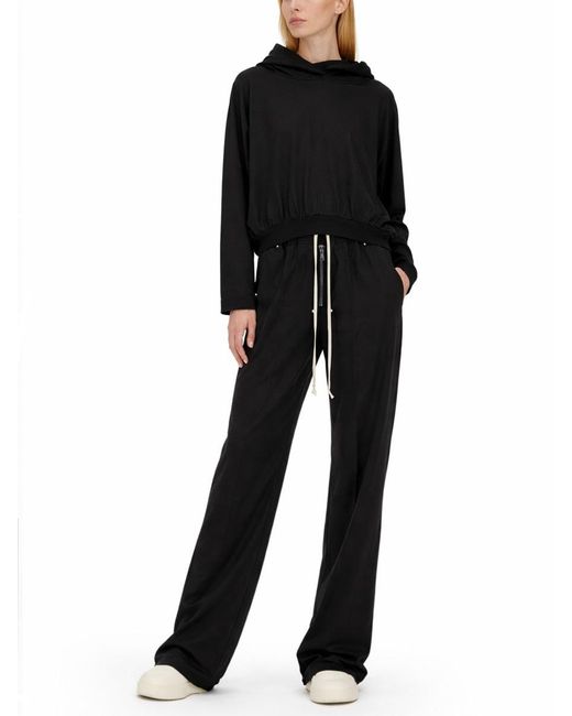 Rick Owens Black Cropped Small Level T-Shirt