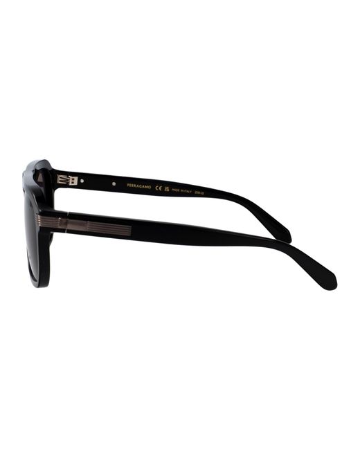 Ferragamo Black Acetate Sunglasses