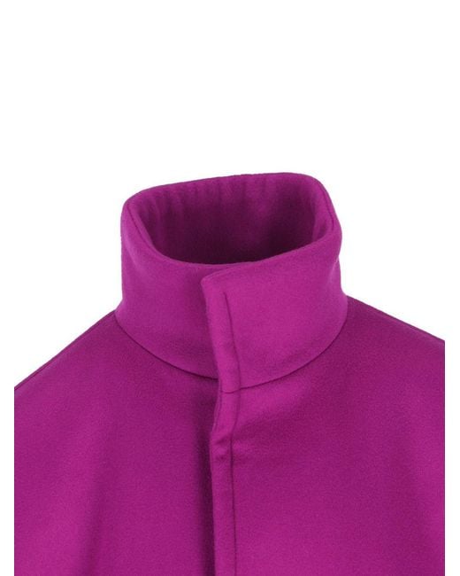 Saint Laurent Pink Wool Coat