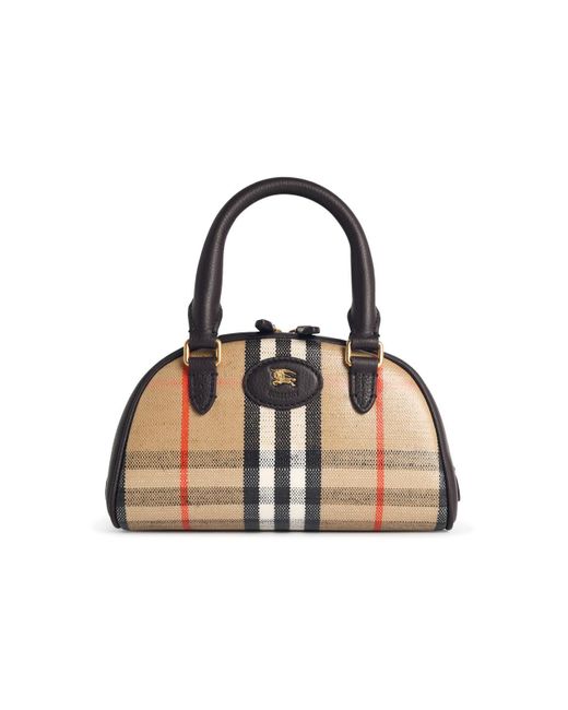 Burberry Multicolor 'Bowling' Leather Blend Bag
