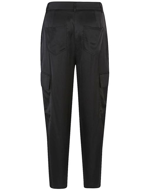 Via Masini 80 Black Cargo Trousers