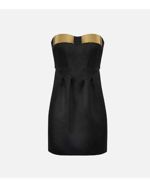 Elisabetta Franchi Black Duchesse Mini Dress