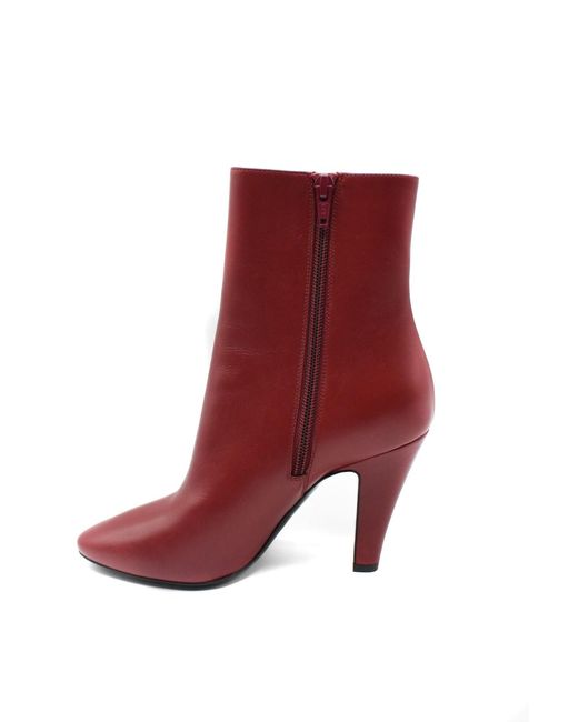 Saint Laurent Red Booties