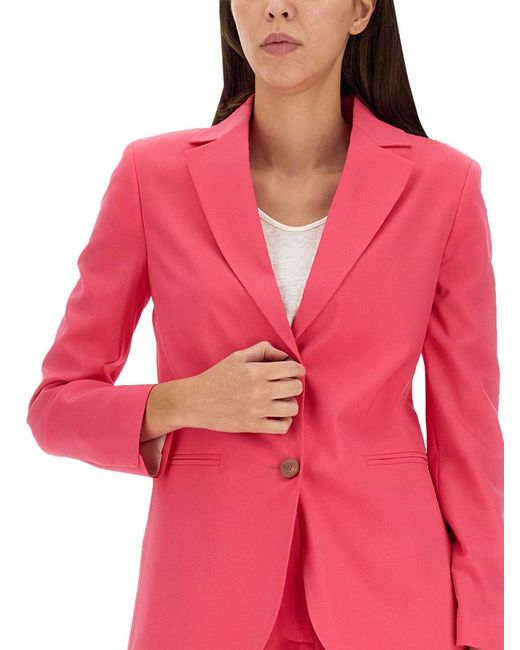 Alysi Red Single-Breasted Jacket