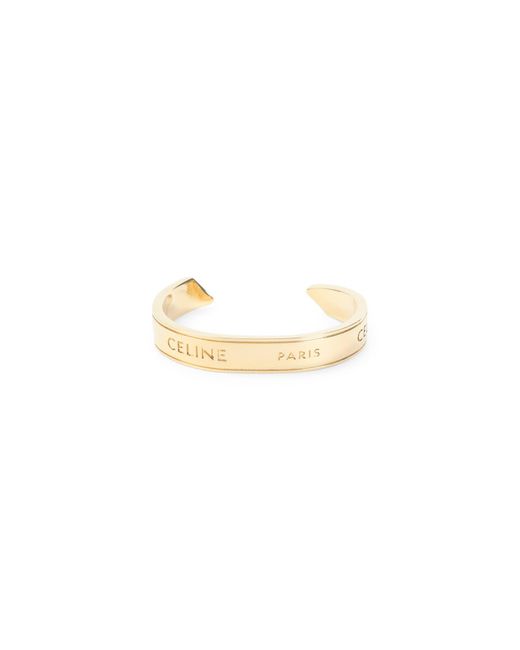 Céline Metallic Cuff Bracelet With Mini -Inspired Profile