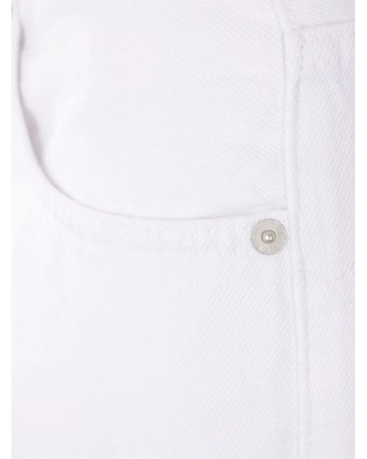 Jeans con aplicación logo Haikure de color White