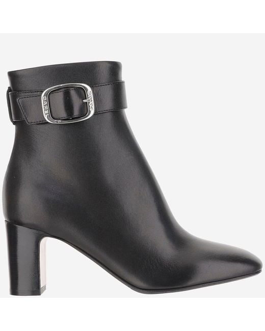 CAREL PARIS Black Thelma Leder -Knöchelstiefel