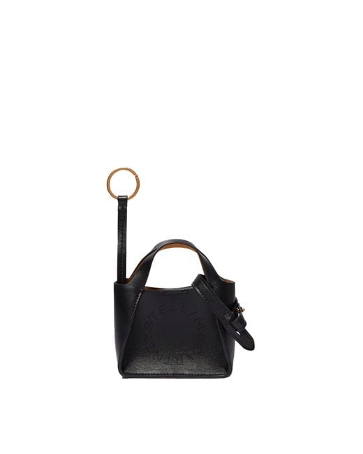 Stella McCartney Black Stella Mc Cartney Logo Tote Air Pods Case Keyring