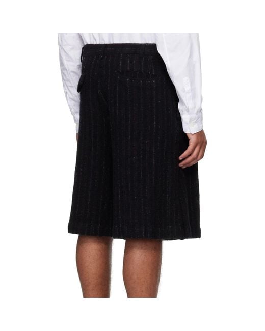Comme des Garçons Black Comme Des Garçons Homme Plus Wool Shorts for men