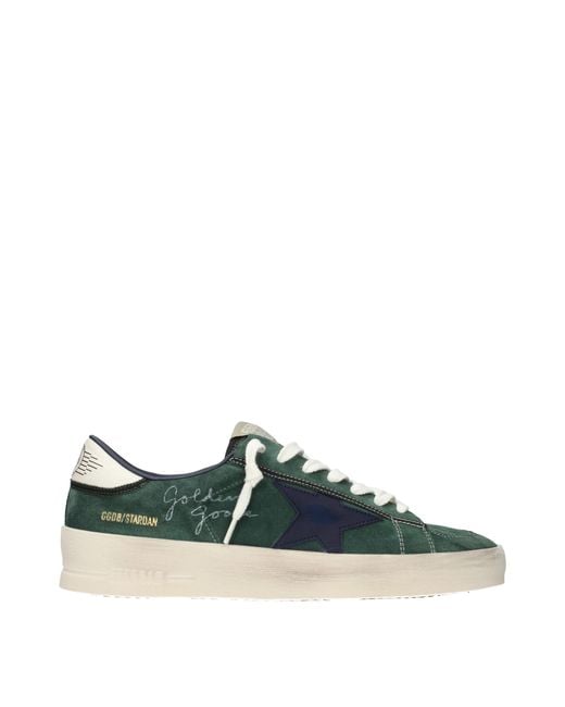 Golden Goose Deluxe Brand Green Sneakers Stardan Suede/Dark