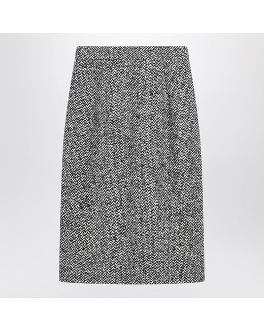 Dolce & Gabbana Gray Pencil Skirt