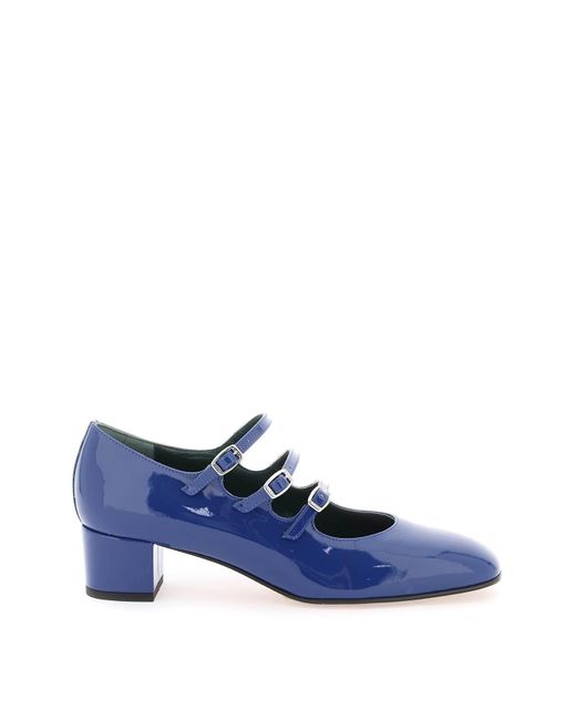 CAREL PARIS Blue Patent Leather Kina Mary Jane