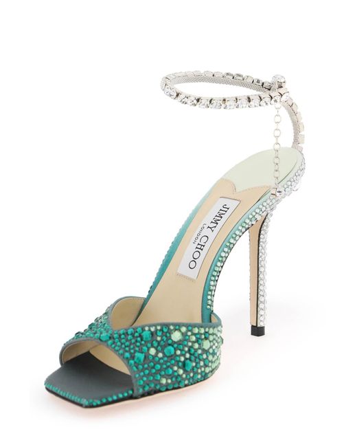 Jimmy Choo Green Saeda Sandal 100