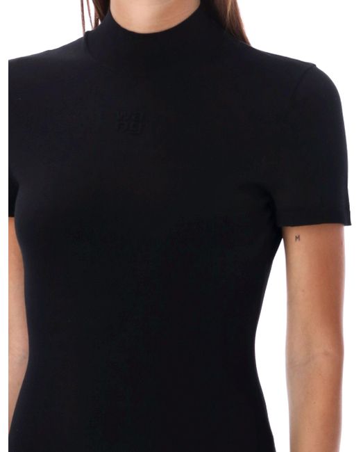Robe À Logo Embossé Alexander Wang en coloris Black