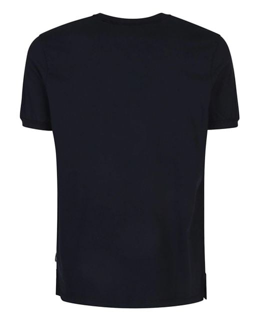 Original Vintage Black Cotton Piquet T Shirt for men