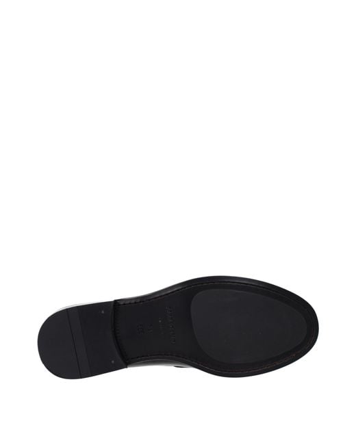 Ferragamo Black Fillmore Loafers/Cream Leather