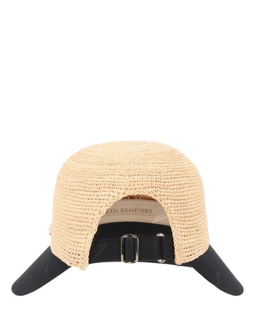 Helen Kaminski Multicolor Raffia And Linen Hat