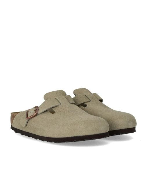 Birkenstock Brown Boston Suede Taupe Clog