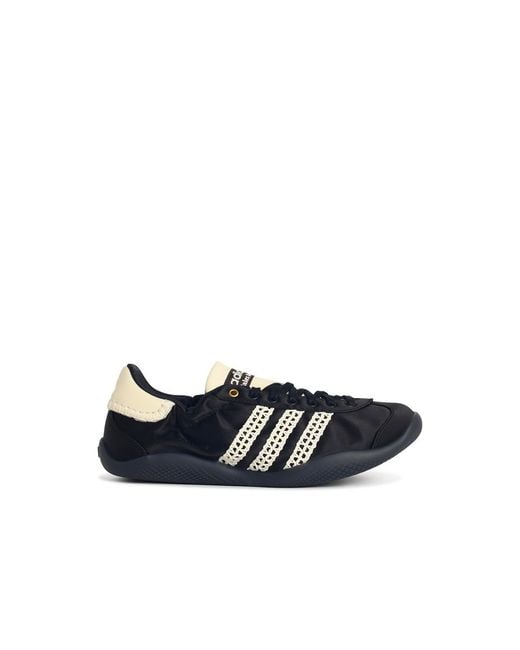 Adidas Blue 'Karintha Lo Satin' Fabric Sneakers
