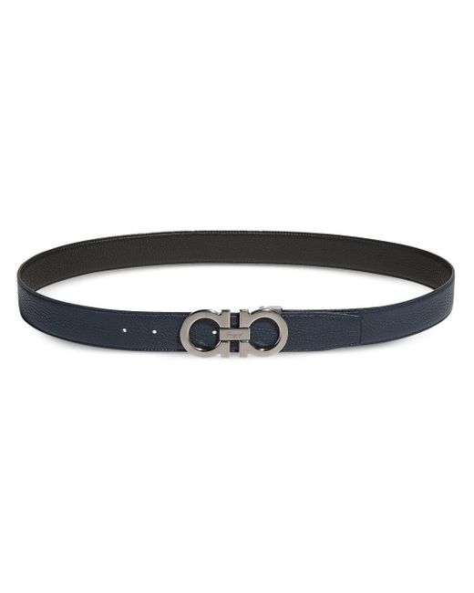 Ceinture En Cuir À Boucle Gancini Ferragamo pour homme en coloris Black