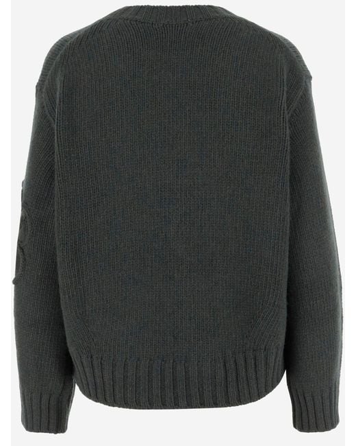 Bruno Manetti Gray Wool Blend Sweater