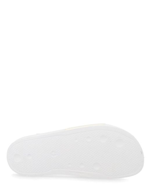 MSGM White Slide Con Logo for men