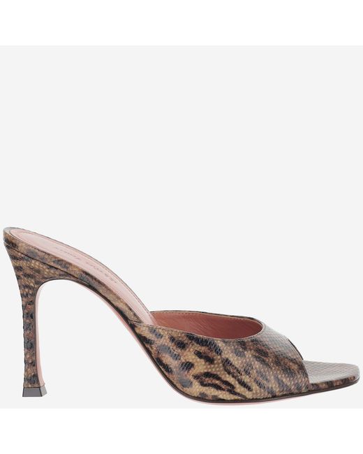 AMINA MUADDI Brown Leather Mules
