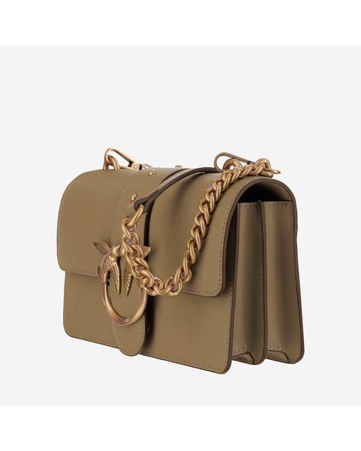 Pinko Natural Shoulder Bag Love One Classic Leather