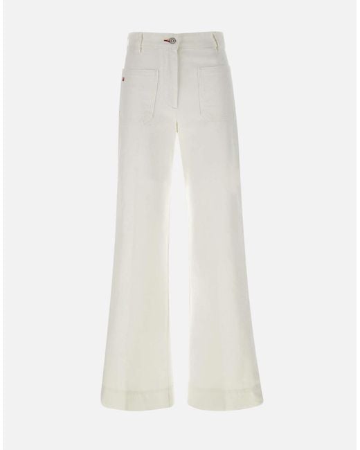 Victoria Beckham Alina High Taille Flared White Jeans ausfland