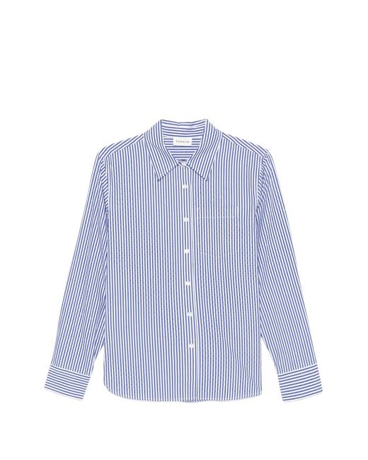 P.A.R.O.S.H. Gestreepte Verfraaide Blouse in het Blue