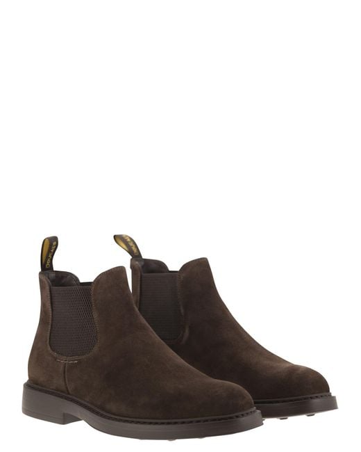 Doucal 's Bota de ante Chelsea Doucal's de hombre de color Brown