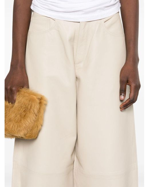 Haikure White Bethany Leather Trousers