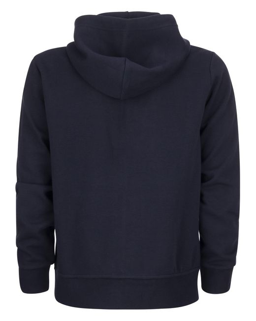 Polo Ralph Lauren Blue Exclusive Double-Knit Hoodie With Embroidered Pony for men