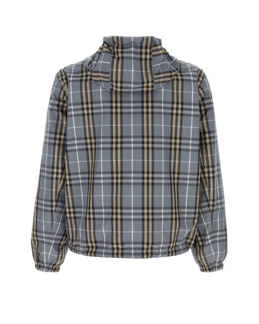 Burberry Gray Check Hood Jacket