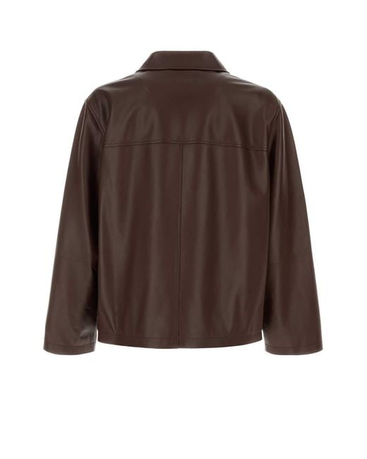 Loewe Brown Chocolate Leather Jacket for men