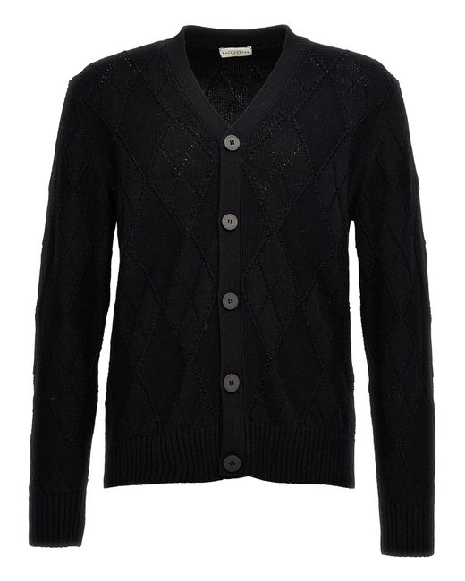 Ballantyne Black Argyle Sweater, Cardigans for men