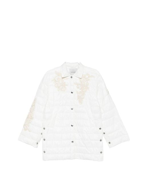 ERMANNO FIRENZE White Quilted Nylon Down Jacket